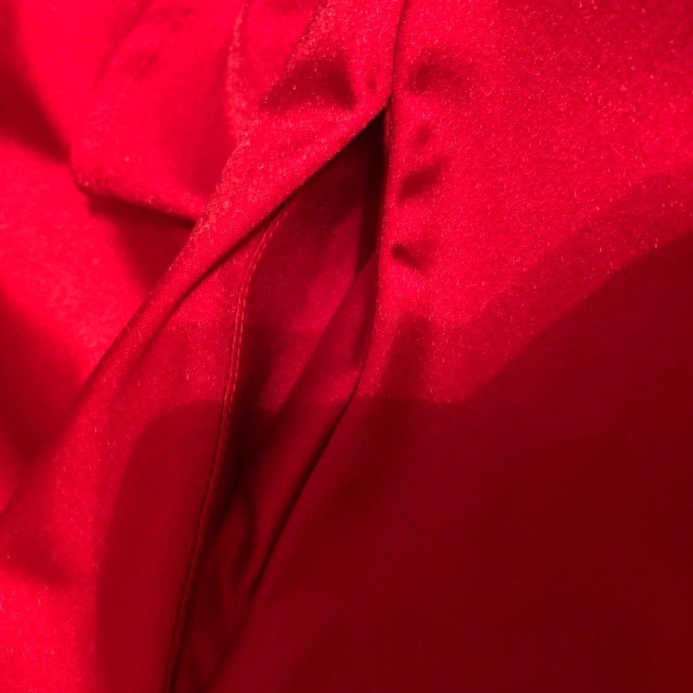 Jr City Studio 1 Shoulder Fit-and-flare Mini Silky Soft Red Dress pockets Sz 15 - Picture 12 of 12